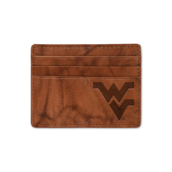 NCAA  West Virginia Mountaineers  Embossed Leather Credit Cart Wallet