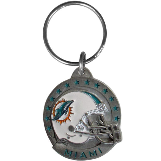 Miami Dolphins Carved Metal Key Chain