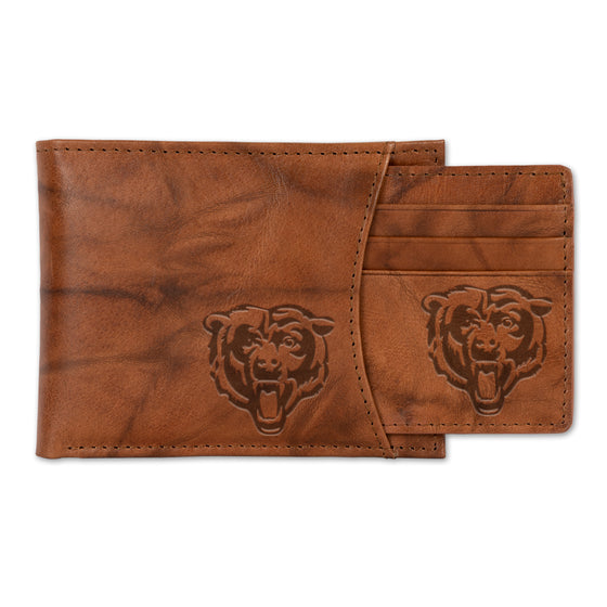 NFL Football Chicago Bears  Genuine Leather Slider Wallet - 2 Gifts in One