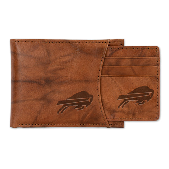 NFL Football Buffalo Bills  Genuine Leather Slider Wallet - 2 Gifts in One
