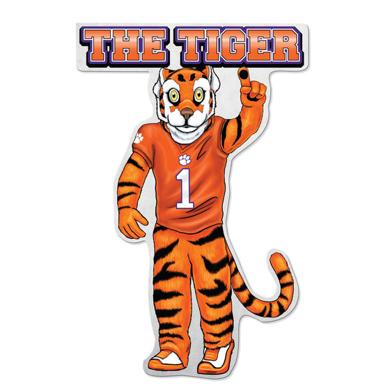 Clemson Tigers Pennant Shape Cut Mascot Design