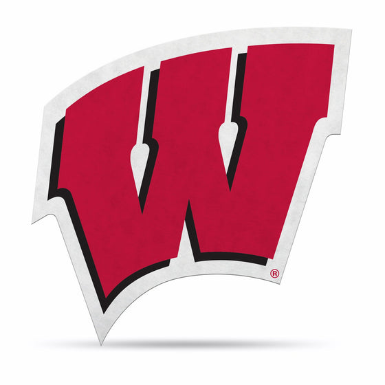 Wisconsin Badgers Pennant Shape Cut Logo Design - Special Order