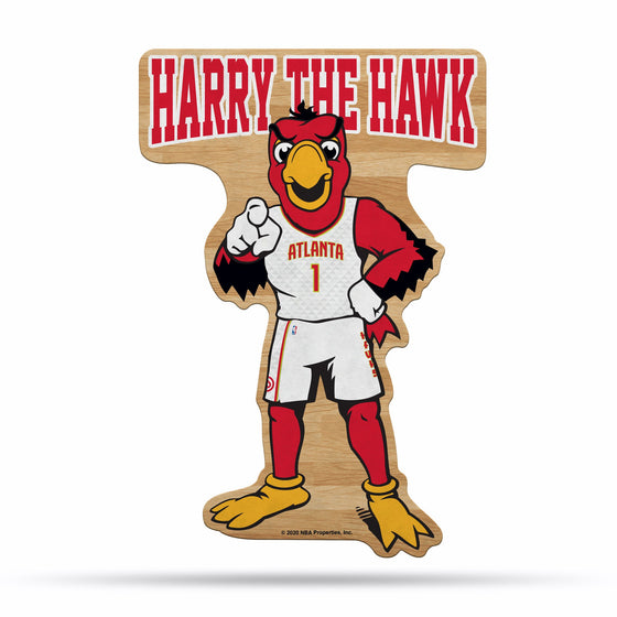 Atlanta Hawks Pennant Shape Cut Mascot Design Special Order