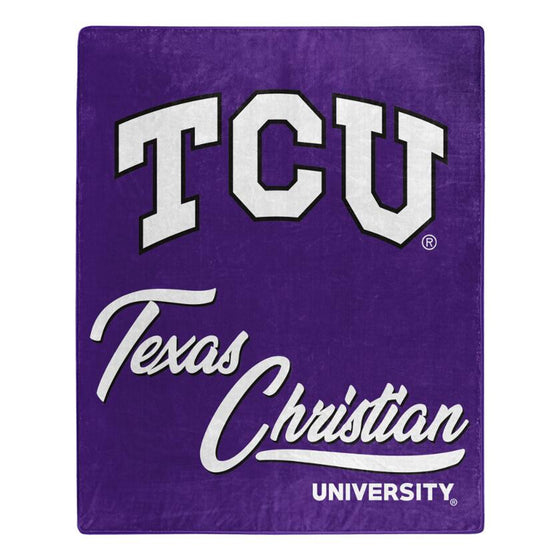 TCU Horned Frogs Blanket 50x60 Raschel Signature Design