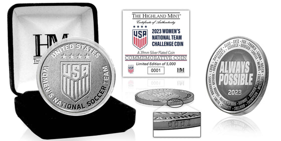 US Women's National Soccer Team Player Silver Mint Coin