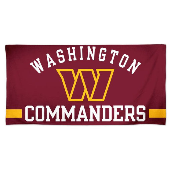 WASHINGTON COMMANDERS SPECTRA BEACH TOWEL 30" X 60" - 757 Sports Collectibles