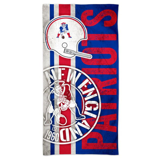 NEW ENGLAND PATRIOTS RETRO SPECTRA BEACH TOWEL 30" X 60"