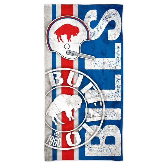 BUFFALO BILLS RETRO SPECTRA BEACH TOWEL 30" X 60"