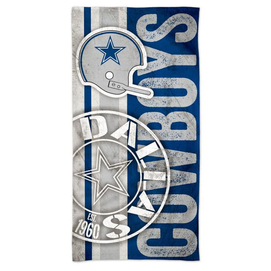 DALLAS COWBOYS RETRO SPECTRA BEACH TOWEL 30" X 60"