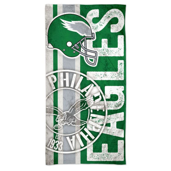 PHILADELPHIA EAGLES RETRO SPECTRA BEACH TOWEL 30" X 60" - 757 Sports Collectibles