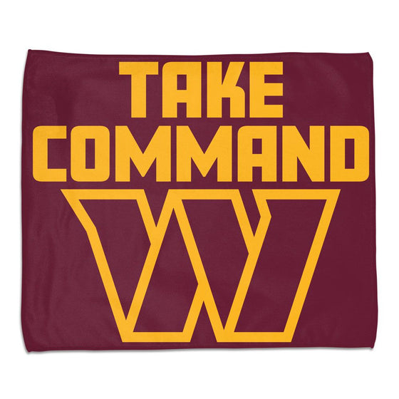 Washington Commanders Towel 15x18 Rally Style Full Color