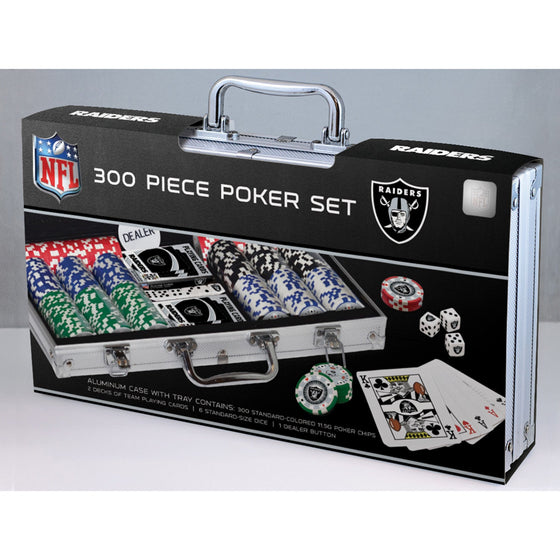 Las Vegas Raiders 300 Piece Poker Set - 757 Sports Collectibles