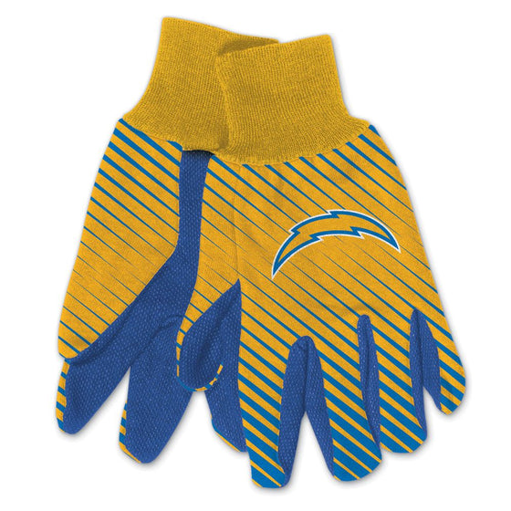 Los Angeles Chargers Gloves Two Tone Style Adult Size