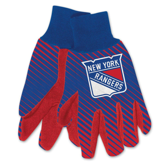 New York Rangers Two Tone Gloves - Adult