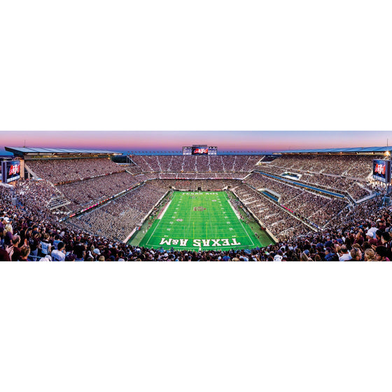 Texas A&M Aggies - 1000 Piece Panoramic Jigsaw Puzzle - End View - 757 Sports Collectibles