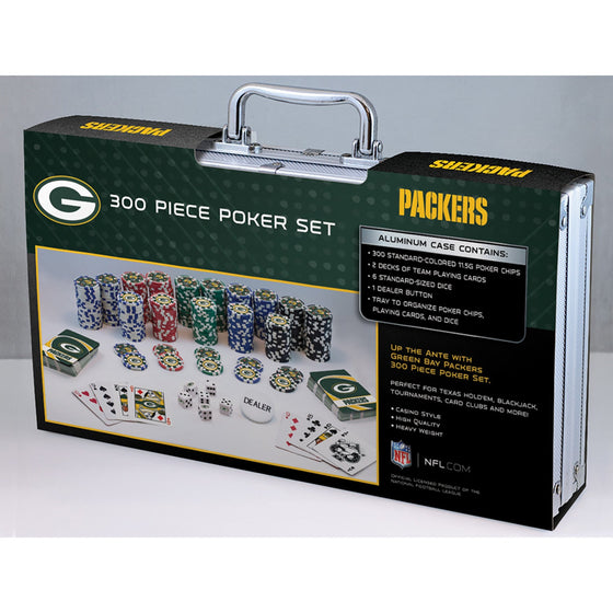 Green Bay Packers 300 Piece Poker Set - 757 Sports Collectibles