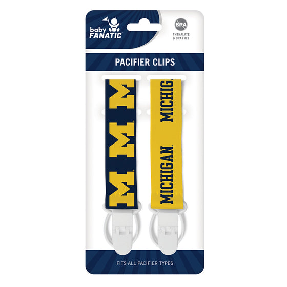 Michigan Wolverines - Pacifier Clip 2-Pack - 757 Sports Collectibles