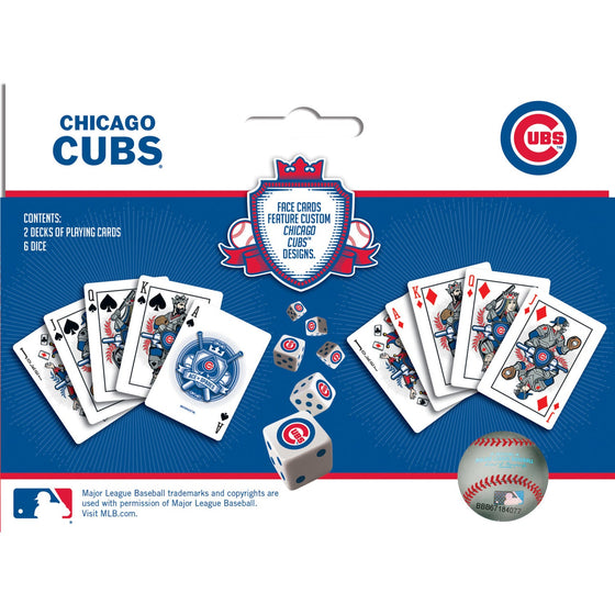 Chicago Cubs - 2-Pack Playing Cards & Dice Set - 757 Sports Collectibles