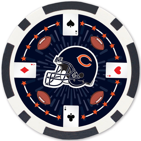 Chicago Bears 100 Piece Poker Chips - 757 Sports Collectibles