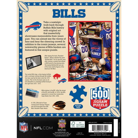 Buffalo Bills - Locker Room 500 Piece Jigsaw Puzzle - 757 Sports Collectibles