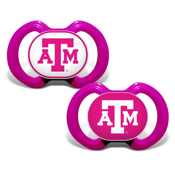 Texas A&M Aggies - Pink Pacifier 2-Pack - 757 Sports Collectibles