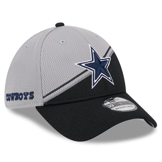 Men's New Era Gray/Blk Dallas Cowboys 2023 Sideline 39THIRTY Flex Hat - 757 Sports Collectibles