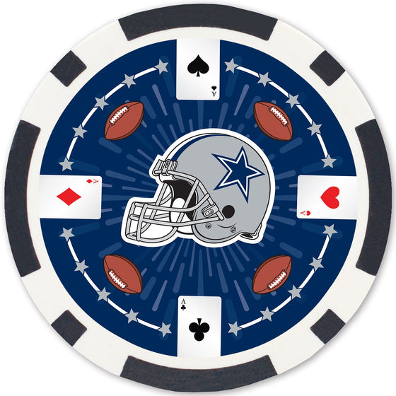 Dallas Cowboys 100 Piece Poker Chips - 757 Sports Collectibles