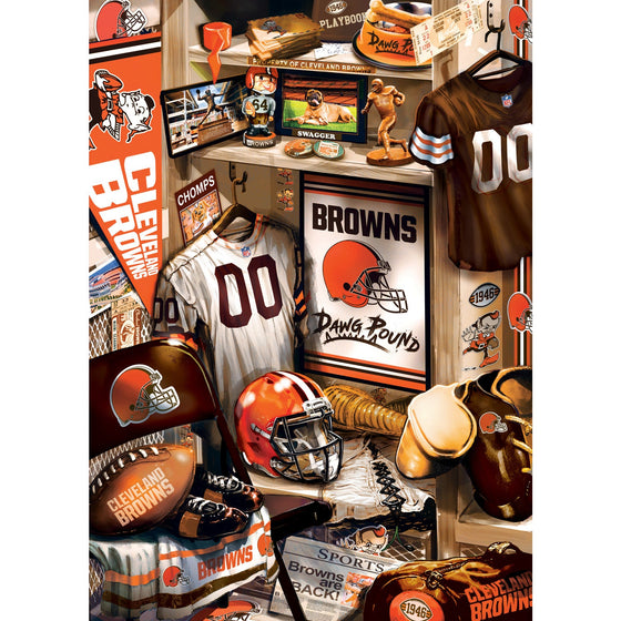 Cleveland Browns - Locker Room 500 Piece Jigsaw Puzzle - 757 Sports Collectibles