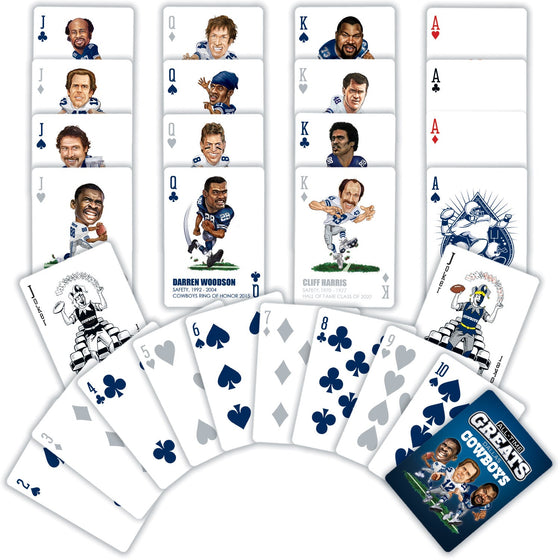 Dallas Cowboys All-Time Greats Playing Cards - 54 Card Deck - 757 Sports Collectibles