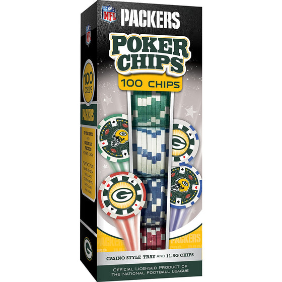 Green Bay Packers 100 Piece Poker Chips - 757 Sports Collectibles