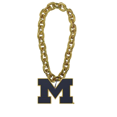 Michigan Wolverines Block M Fan Chain - 757 Sports Collectibles