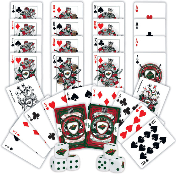 Minnesota Wild - 2-Pack Playing Cards & Dice Set - 757 Sports Collectibles