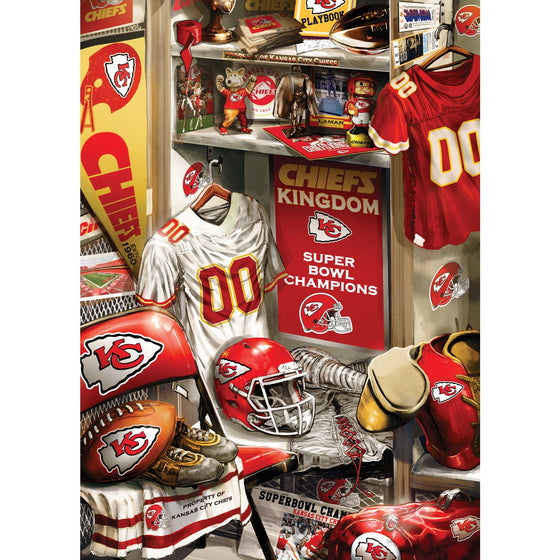 Kansas City Chiefs - Locker Room 500 Piece Jigsaw Puzzle - 757 Sports Collectibles