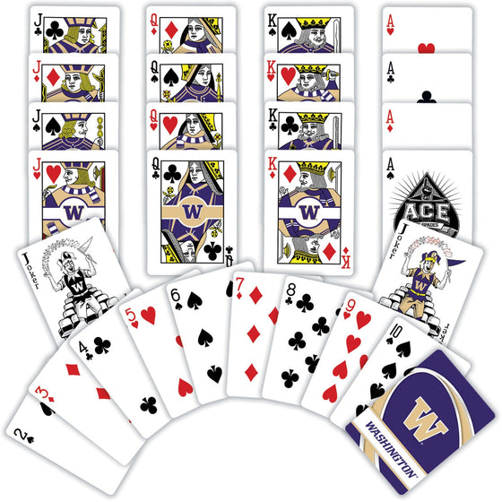 Washington Huskies Playing Cards - 54 Card Deck - 757 Sports Collectibles