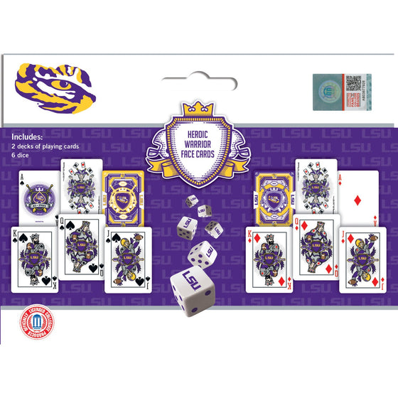 LSU Tigers - 2-Pack Playing Cards & Dice Set - 757 Sports Collectibles