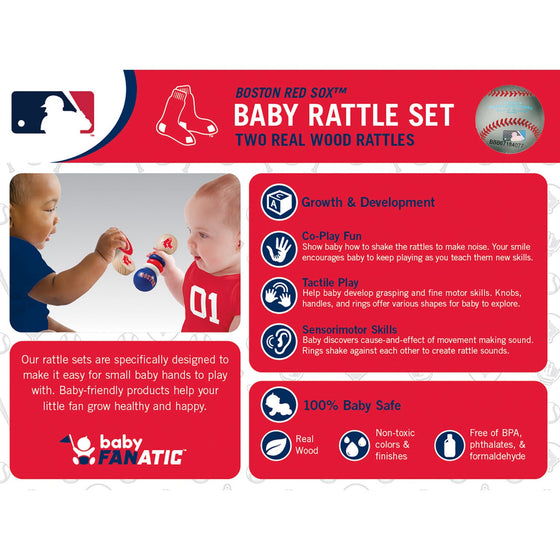 Boston Red Sox - Baby Rattles 2-Pack - 757 Sports Collectibles