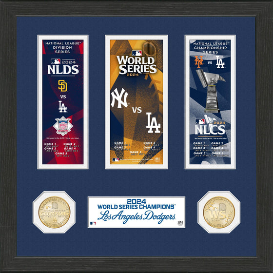 LA Dodgers Road to the 2024 World Series Ticket Bronze Coin Photo Mint