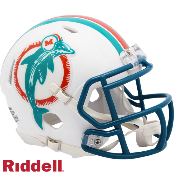 Miami Dolphins Helmet Riddell Replica Mini Speed Style 1980-1996 T/B