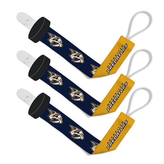 Nashville Predators - Pacifier Clip 3-Pack - 757 Sports Collectibles