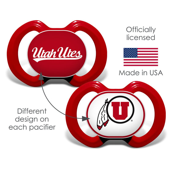 Utah Utes - Pacifier 2-Pack - 757 Sports Collectibles