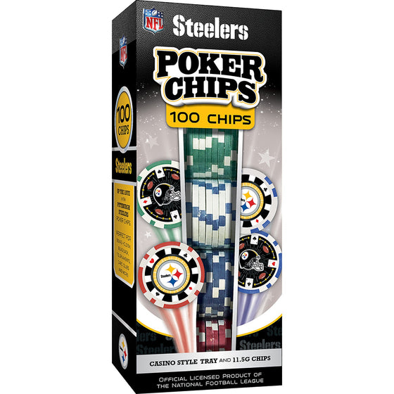 Pittsburgh Steelers 100 Piece Poker Chips - 757 Sports Collectibles