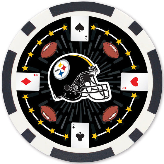 Pittsburgh Steelers 100 Piece Poker Chips - 757 Sports Collectibles