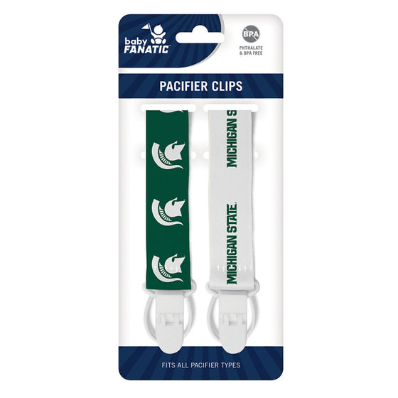 Michigan State Spartans - Pacifier Clip 2-Pack - 757 Sports Collectibles