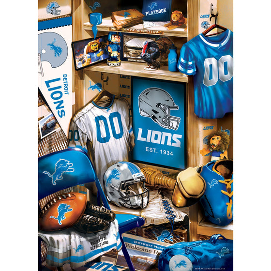 Detroit Lions - Locker Room 500 Piece Jigsaw Puzzle - 757 Sports Collectibles