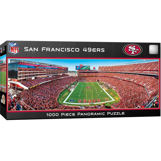 San Francisco 49ers - 1000 Piece Panoramic Jigsaw Puzzle - End View - 757 Sports Collectibles