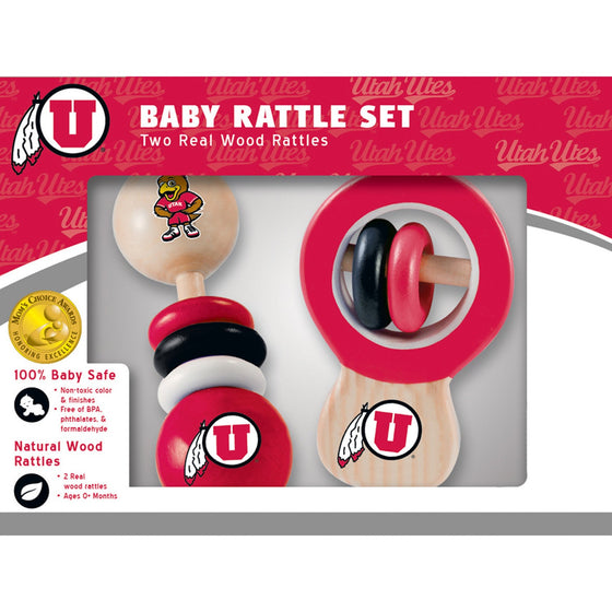 Utah Utes - Baby Rattles 2-Pack - 757 Sports Collectibles