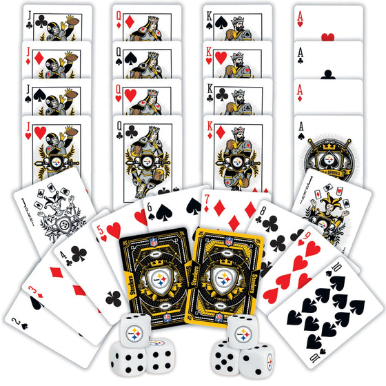 Pittsburgh Steelers - 2-Pack Playing Cards & Dice Set - 757 Sports Collectibles