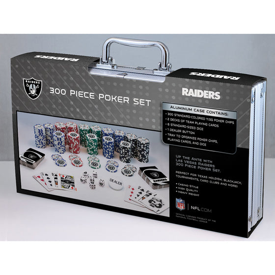 Las Vegas Raiders 300 Piece Poker Set - 757 Sports Collectibles