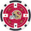 San Francisco 49ers 100 Piece Poker Chips - 757 Sports Collectibles