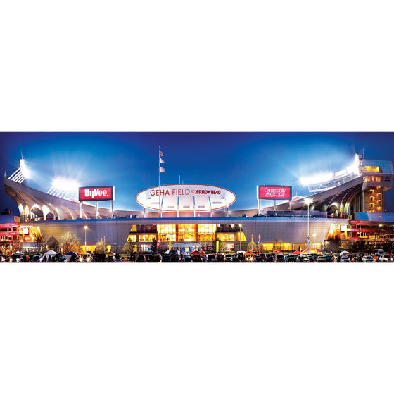 Kansas City Chiefs - Stadium View 1000 Piece Panoramic Jigsaw Puzzle - 757 Sports Collectibles